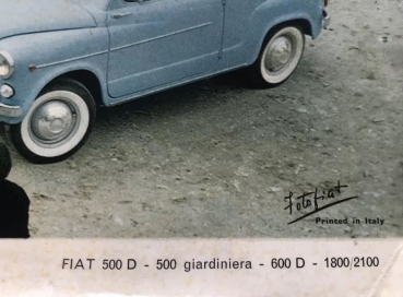 Fiat 500 Giardiniera 2100 Models Harbour Chioggia 1958 Factoryphoto (0627)